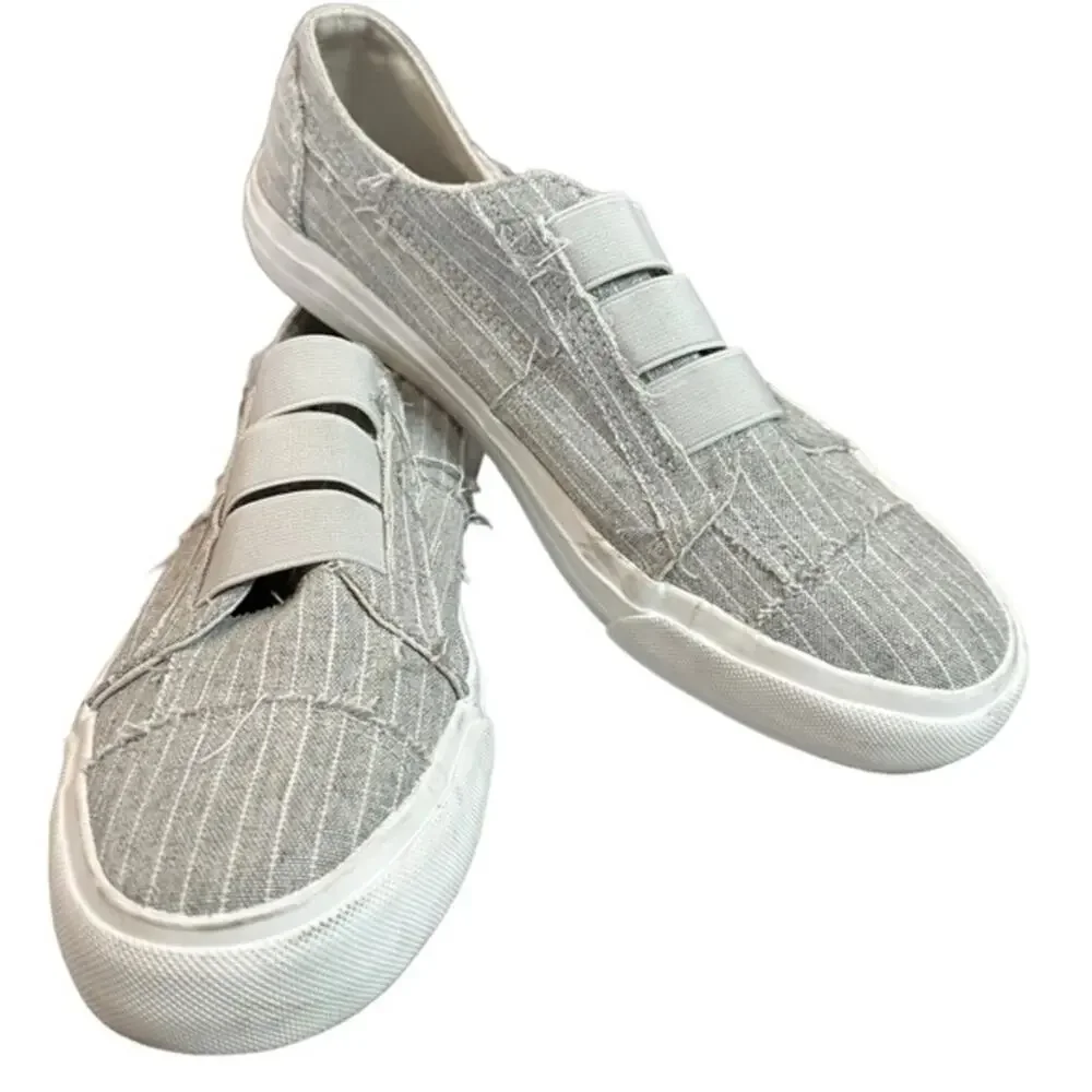 Blowfish‎ Maura canvas slip ons. Flats gray fabric size 8.5 - Picture 2 of 10